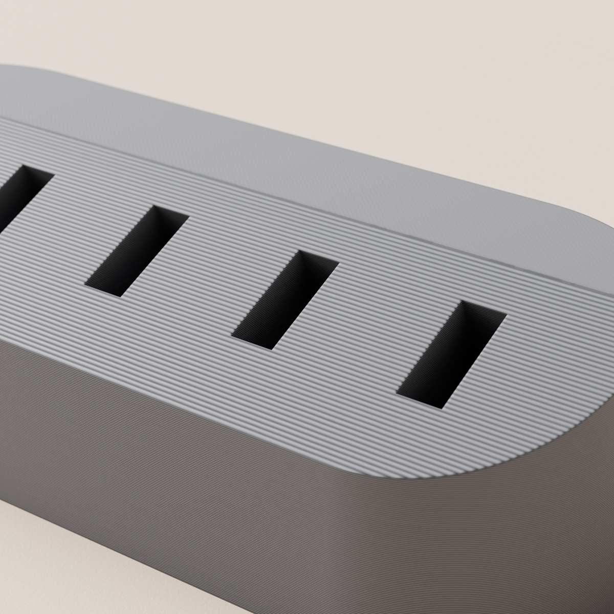 USB Flash Drive Holder – Grey – detail view