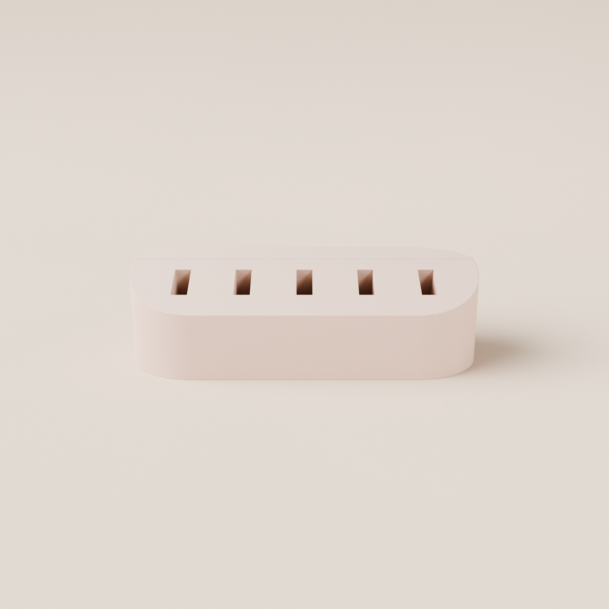 USB Flash Drive Holder – Latte – front view