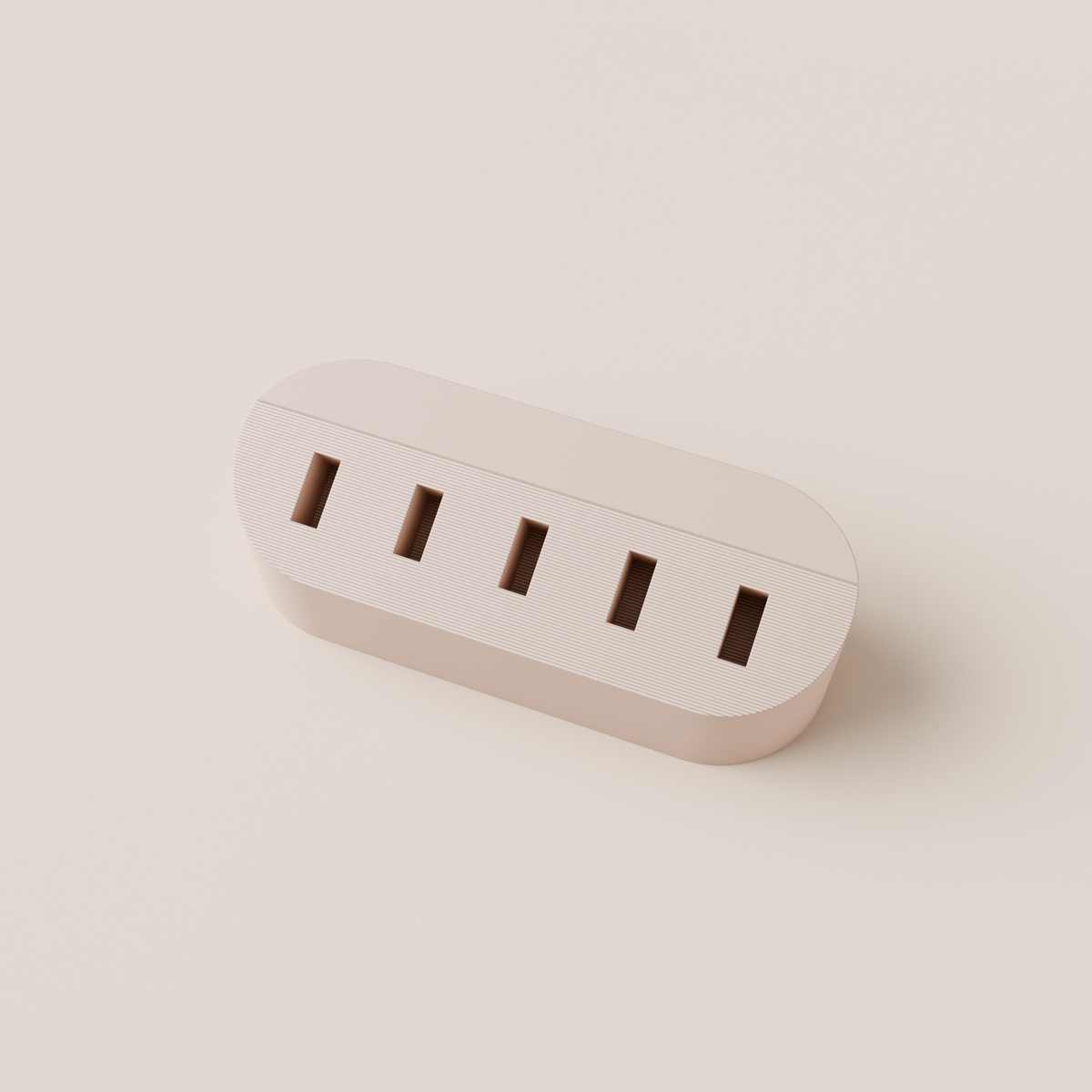 USB Flash Drive Holder – Latte – top view