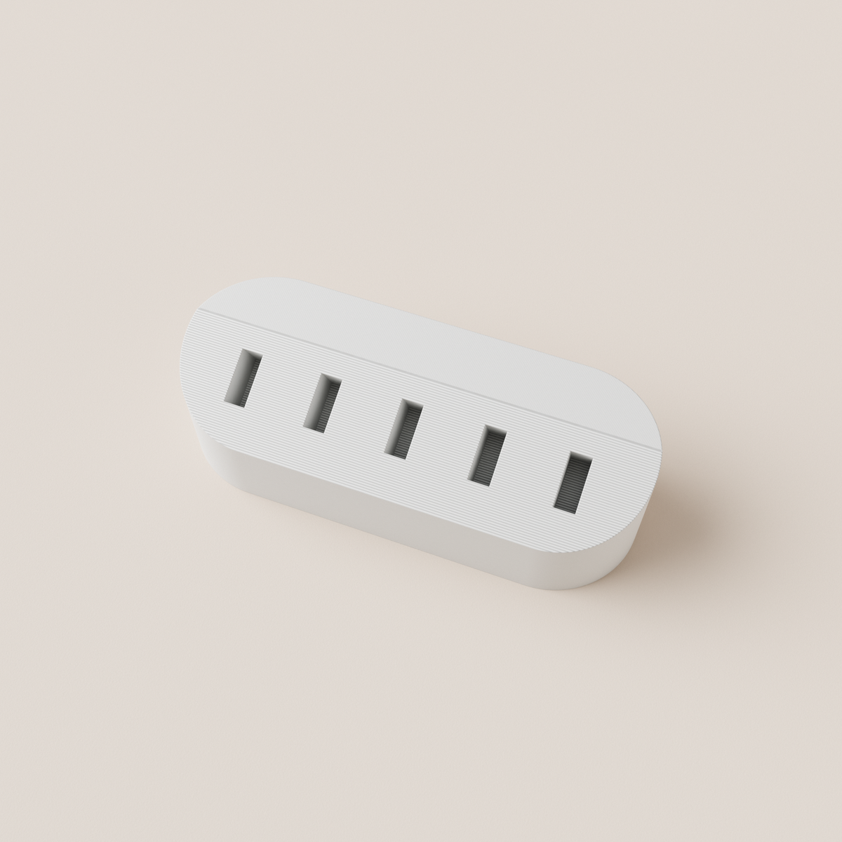 USB Flash Drive Holder – White – top view