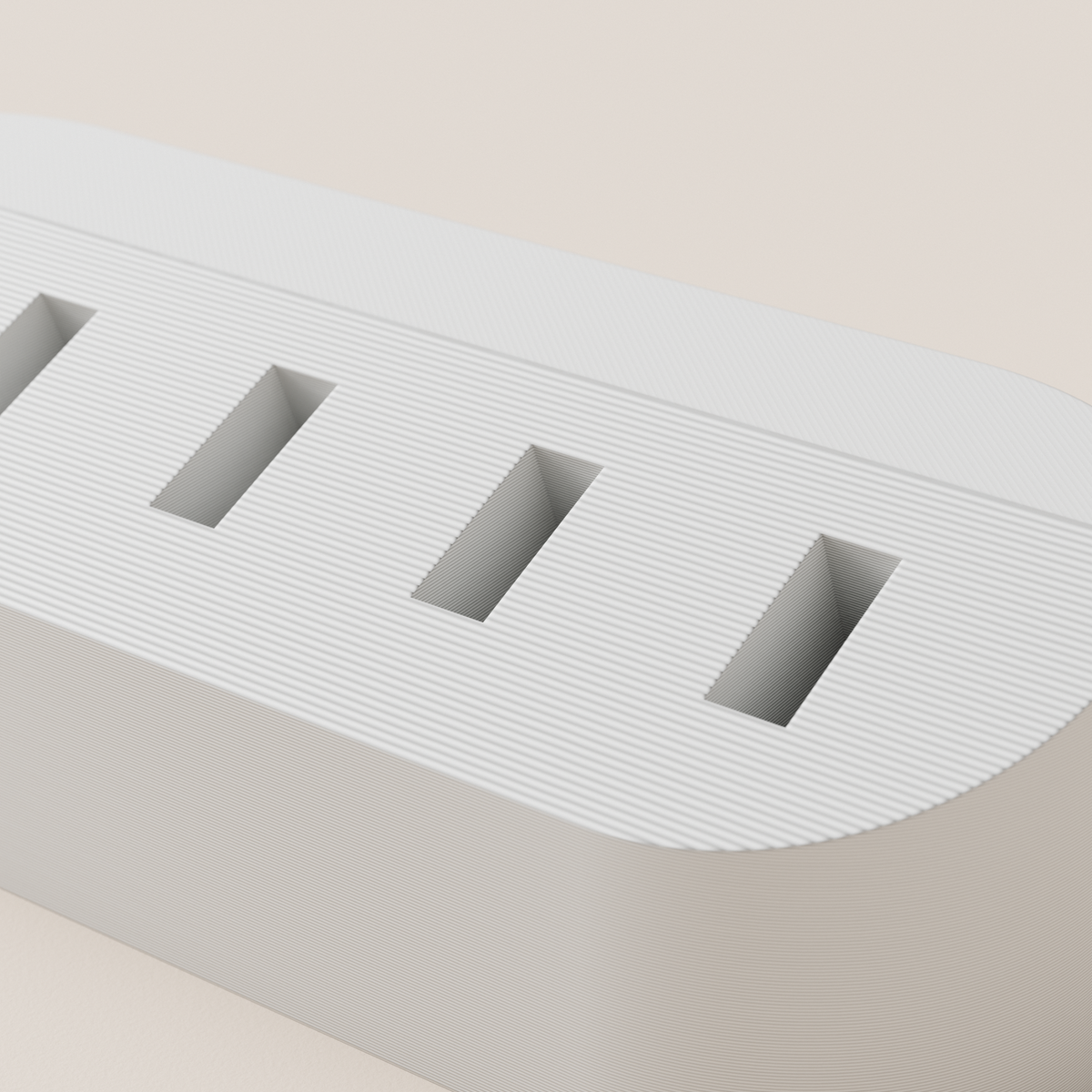 USB Flash Drive Holder – White – detail view